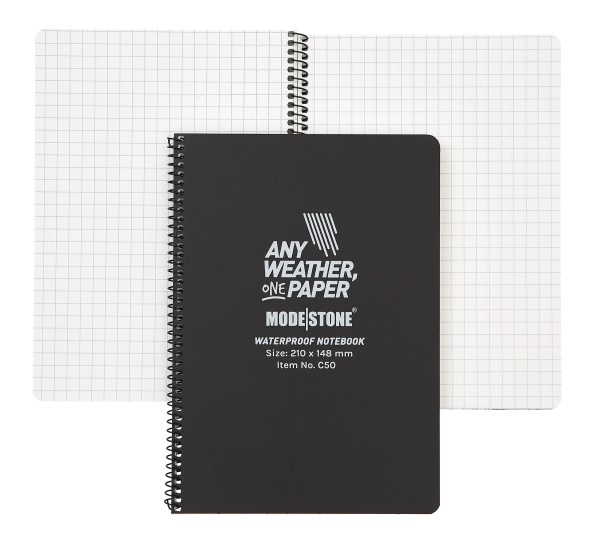 Modestone® Notizbuch A5 50 Blatt Steinpapier wasserfest 210x148mm