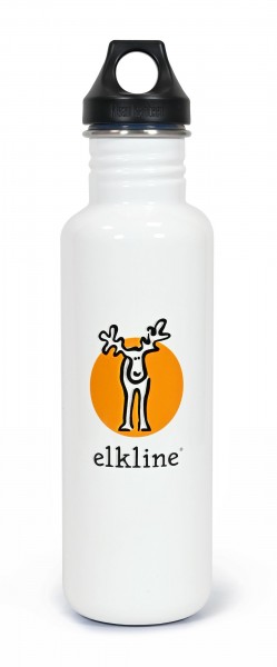 Edelstahl Trinkflasche Classic Elkline 800ml Loop Cap Glacier White