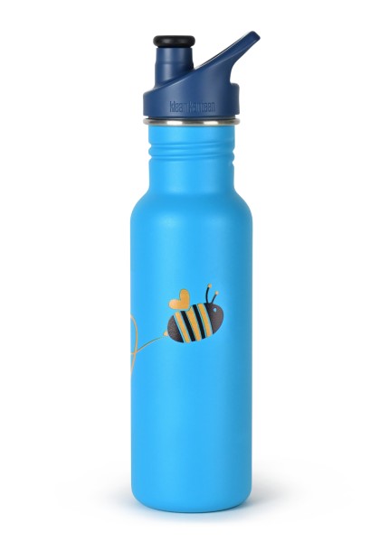Edelstahl Trinkflasche Classic Bay Bee by Elkline 532ml Sport Cap