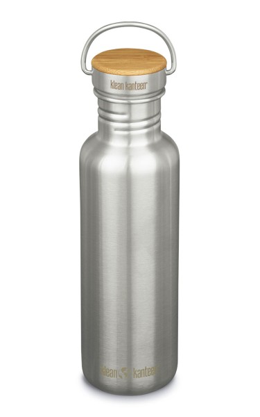Edelstahl Trinkflasche Reflect 800ml Bambus-Schraubverschluss