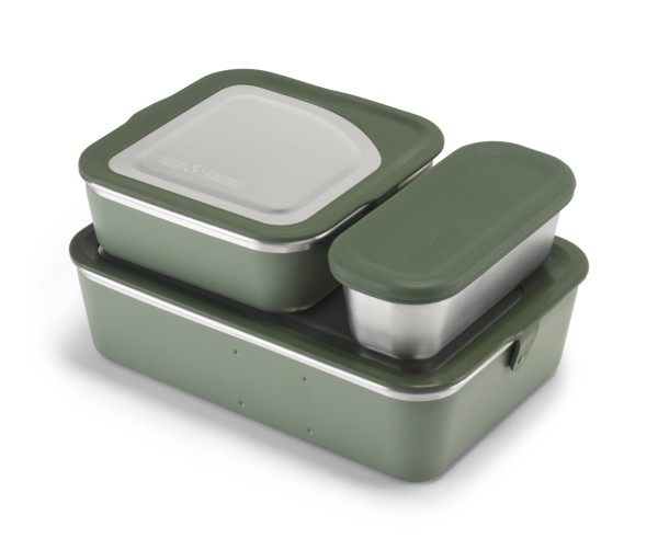 Edelstahl Essensbehälter Lunchbox Rise 3er Set 1626ml ineinander passend auslaufsicher